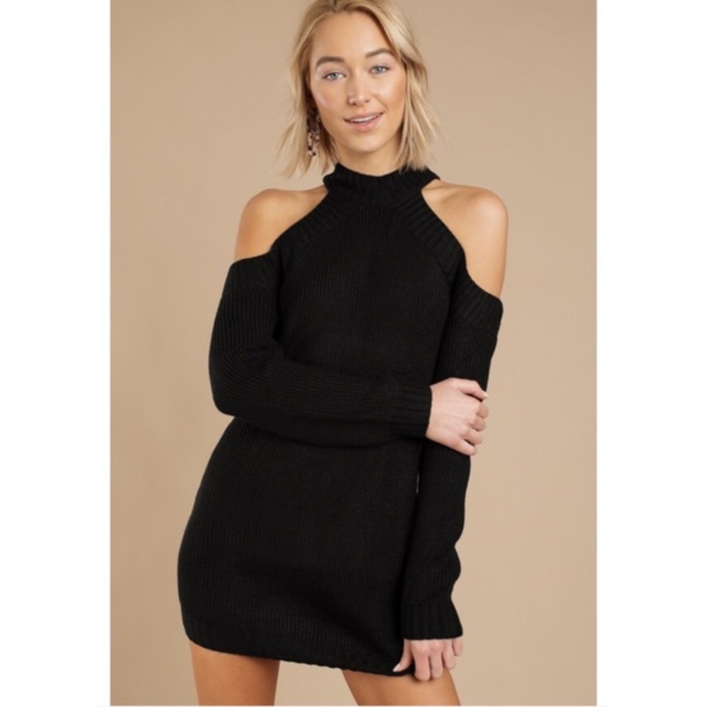 Tobi Half Thought Black Sweater Dress